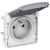 Legrand Plexo IP55 zásuvka 230V, sivá - prístroj
