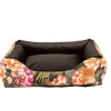 Golden Dog Štvorcový pelech pre psa Golden Dog L 20 x 90 x 75cm- kvety