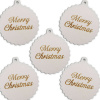 Vlnité gule Merry Christmas biele 5ks/bal Nonbrand