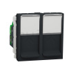Schneider Electric Unica Dátová zásuvka 2xRJ45 Kat.6 STP, 2 moduly, Antracit