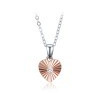 MINET JMAS0325RN45 - MINET Decentní rosegold stříbrný náhrdelník srdce se zirkonem