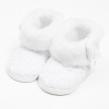 Dojčenské zimné krajkové čižmy New Baby 3-6 m biele, 3- 6 m