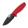 Kubey KU322J Tityus Red vreckový nôž 8,6 cm, Dark Stonewash, červená, G10