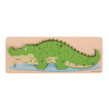 Bigjigs Toys Vkladacie puzzle krokodíl s číslami