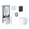 Grohe Rapid SLX Set predstenovej inštalácie, klozetu, dosky SoftClose, tlačidla Even a súpravy na vhadzovanie tabliet, Triple Vortex, phantom black SANI11BB5127-GR