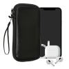 kwmobile Universal telefon Pouch Size XL - 6.7/6.8 - Neoprene smartphone Pouch with Zip - Water-Repellent Mobile Pouzdro na telefon - Sleeve in Metalický černá