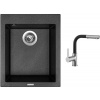 Set Sinks CUBE 410 Metalblack + batéria Sinks ENIGMA S Metalblack