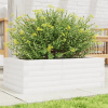 zahrada-XL Záhradný kvetináč biely 70x40x23 cm borovicový masív 847219