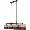 TK Lighting Nicol závesné svietidlo 4x15 W čierna-drevená 4802