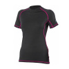 LASTING merino tričko ZITA - dámské - černé Velikost: XS