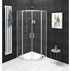 Gelco SIGMA SIMPLY štvrťkruhový sprchový kút 90x90 cm Číre/Chróm R550 Posuvné dv. GS5590