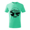Cestovanie kruh - rieka - Tričko detské bavlnené - 122 cm/6 rokov ( Mätová )