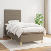 Box spring postel s matrací taupe 90x190 cm textil 3142381