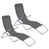 Garden King Záhradné ležadlo skladacie antracit sada 2 ks