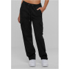 Women's Cargo Twill High Waisted Trousers - Black čierna S Urban Classics 4065812595935