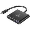 Renkforce RF-5133676 USB-C® / HDMI adaptér [1x USB-C® zástrčka - 1x HDMI zásuvka, USB-C® zásuvka (nabíjanie), USB A] čierna 20 cm; RF-5133676