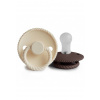 Frigg Dvojbalenie cumlíkov frigg rope cream/ cocoa, 0-6m, silikón