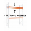 Paletový regál - prídavné poschodie (2 ks nosník) 180 cm - nosnost 3000 kg, pozinkovaný