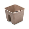 Prosperplast RATOLLA Truhlík na zábradlie 27,2x27,2x22,5cm mocca DRLB280