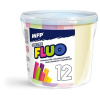 MFP 6320143 kriedy M chodníkové fluo guľaté mix farieb kýblik 12 ks
