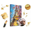 Maľovanie podľa čísel PREMIUM GOLD – Eiffel Tower 60x40 cm (Sada na maľovanie podľa čísel ARTMIE so zlatými plátkami)