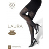 Dámské vzorované punčochové kalhoty Laura 60 nero M/164-170/108