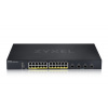 Zyxel XGS1935-28HP, 28 Port Smart Managed PoE Switch, 24x Gigabit PoE and 4x 10G SFP+, hybrid mode, standalone or NebulaFlex Cloud (Zyxel XGS1935-28HP, 28 Port Smart Managed PoE Switch, 24x Gigabit Po