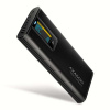 AXAGON EEM2-SD2B, USB-C 10Gbps externí box s displejem pro M.2 NVMe/SATA SSD, bezšroubkový, černý