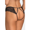 Obsessive Sexy nohavičky Divienne - otvorený klin Čierna L/XL