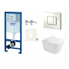 Grohe Cenově zvýhodněný závěsný WC set do lehkých stěn / předstěnová montáž+ WC Glacera Ava SIKOGRSAVA2S