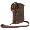 Hnedá kožená bočná kabelka Giorgio Carelli, crossbody