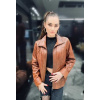 Max Original Leather Dámska kožená bunda EMMA long mocca (4XL 62-64) - Mocca - 4XL