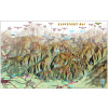 nástenná mapa Slovenský raj XL 102x160cm panoramatická lamino, lišty (z edície 