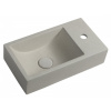 CREST SMALL beton mosdó, jobbos, 40x22cm, homokkő