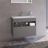 KEUCO Stageline závesná skrinka pod umývadlo, 1 zásuvka + 1 priehradka, 800 x 490 x 625 mm, inox matný, 32862290000