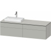 DURAVIT L-Cube závesná skrinka pod umývadlo na dosku (umývadlo vľavo), 4 zásuvky, 1620 x 550 x 482 mm, betón šedá matná, LC4871L07070000