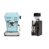 Ascaso Dream ONE, Kid Blue + Eureka Mignon Zero, CR black