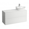 Laufen New Classic skrinka pod umývadlo 118x45x60 cm,2 zásuvky,výrez vpravo,Biela Lesklá H4060880856311