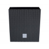 Kvetináč Prosperplast Rato Square antracit 26,5 x 26,5 x 50 cm