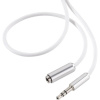 SpeaKa Professional SP-7870520 jack audio predlžovací kábel [1x jack zástrčka 3,5 mm - 1x jack zásuvka 3,5 mm] 1.00 m biela SuperSoft opletenie; SP-7870520