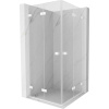 Mexen Lunar-F Duo, skladací sprchový kút 75 x 75 cm, 8mm číre sklo, biely profil, 836-075L-075P-20-00