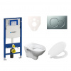 S-line Cenově zvýhodněný závěsný WC set Geberit do lehkých stěn / předstěnová montáž+ WC Pro 111.300.00.5NR3