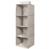 Compactor Závěsný organizér na oblečení OXFORD 30 x 30 x 94 cm – 4 police