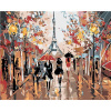 Maľovanie podľa čísel – Rušná ulica a Eiffelova veža, 100 × 80 cm, bez rámu a bez napnutia plátna 8596530018827