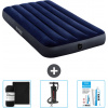 INTEX Nafukovacia posteľ Intex - pre 1 osobu - 99 x 191 x 25 cm - modrá - súčasťou balenia je pripevnené prestieradlo - pumpa a opravná súprava