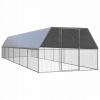 Vonkajšia klietka pre kurčatá, 3x12x2 m, galvanizovaná oceľ