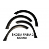 Plastové lemy Škoda Fabia II Kombi 2007-2014 PSK (sada 4 kusy - Jemný desén)