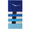 Dizajnové nástenné kyvadlové hodiny 2855bl Nextime Bold Stripes 38x19cm