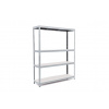 Policový regál Trestles RH 1800x1600x500, nosnosť 1200 kg, 4 police Farba: sivá, Typ police: biela HDF 5 mm