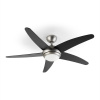 Klarstein Bolero, 2 v 1 stropný ventilátor, 134 cm, svetlo, 55 W, diaľkový ovládač, čierny (VTS6-Bolero B)